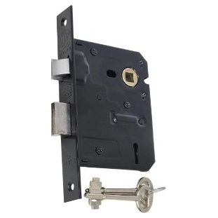 Modern Black Lever Handle on Square Plate - Decor Handles - door handles on plate