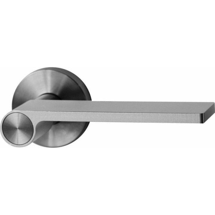 "Outline" - stainless steel door handles on rose - Decor Handles