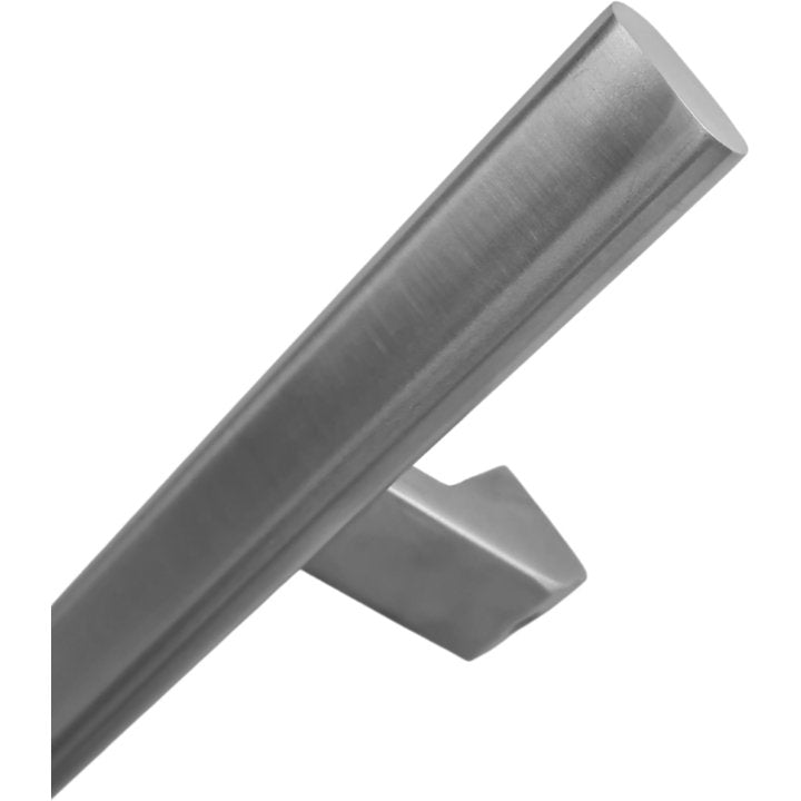 Oval offset stainless steel pull handle - Decor Handles