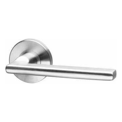 Pello - Straight Stainless Steel Lever Handle on Rose - Decor Handles