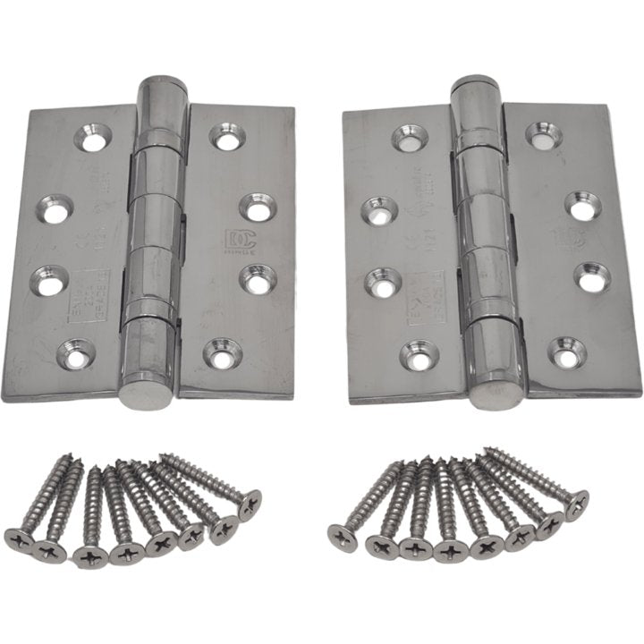 Polished stainless steel door hinge - Decor Handles