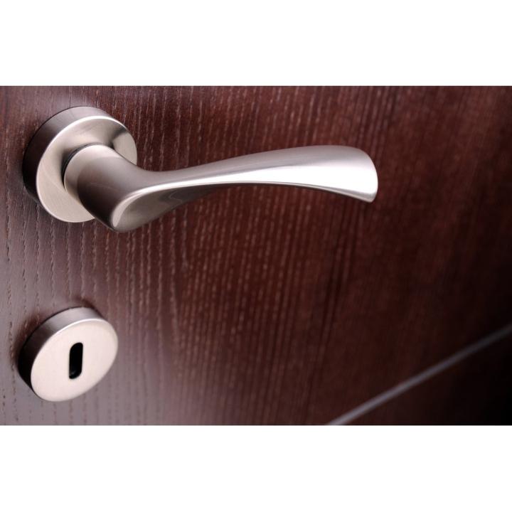 Sambava - Solid Stainless Steel Lever Handle on Rose - Decor Handles - door handle on rose