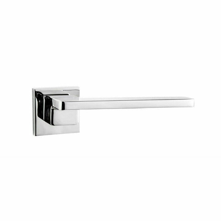 Slim lever handle on rose with step - Decor Handles