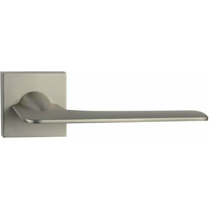 Slim lever handle on square rose - Decor Handles