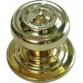 solid brass central knob with ripple - Decor Handles