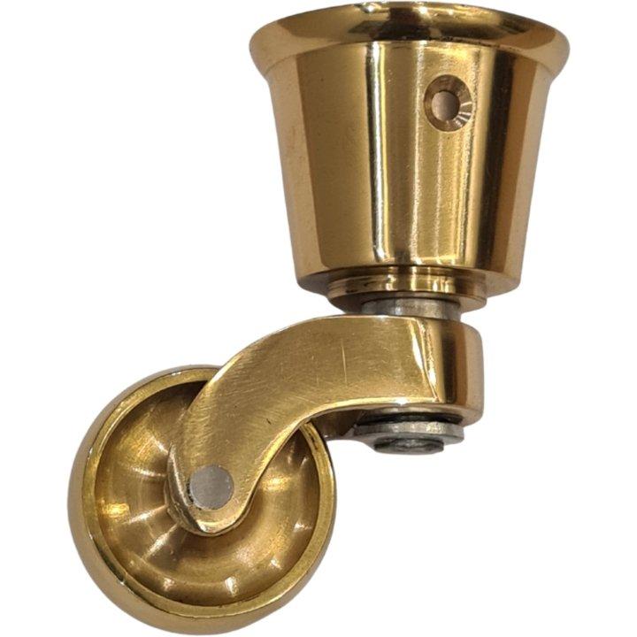 Solid Brass Cup Castor - 32mm - Decor Handles