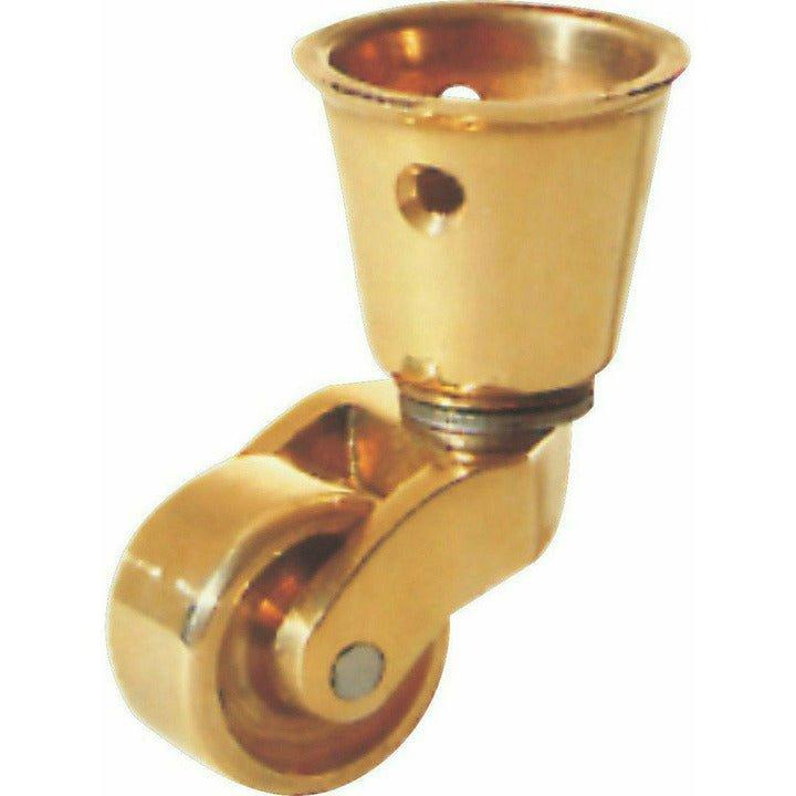 Solid Brass Cup Castor - 38mm - Decor Handles
