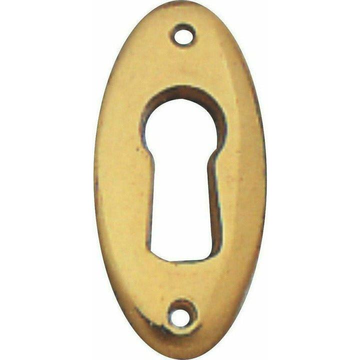 Solid brass oval escutcheon plate - Decor Handles