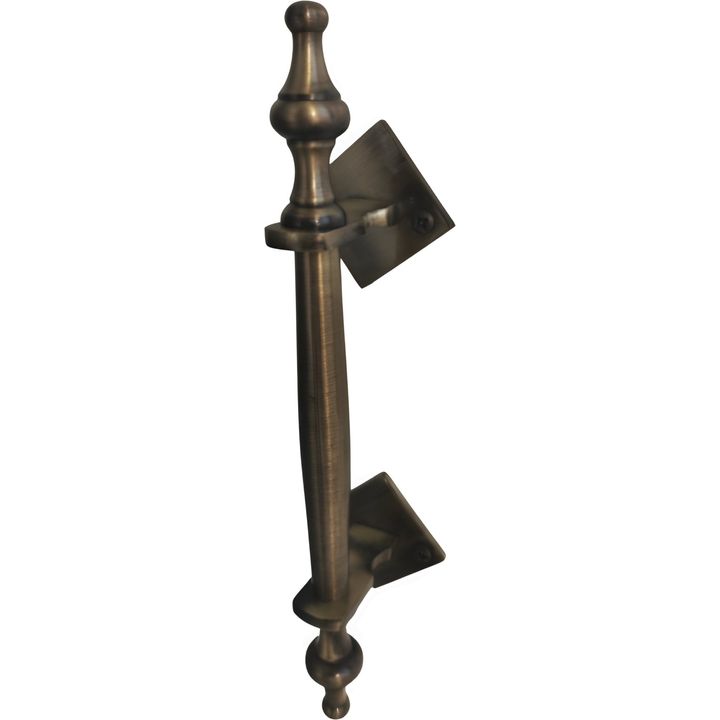 Solid brass pull handle with finials - 220mm - Decor Handles - PULL HANDLES