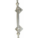 Solid brass pull handle with finials - 220mm - Decor Handles