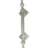 Solid brass pull handle with finials - 220mm - Decor Handles