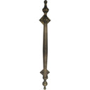 Solid brass pull handle with finials - 295mm - Decor Handles