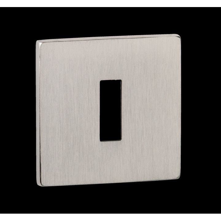 Square Brushed Stainless Steel Key Plates - Per Pair - Decor Handles