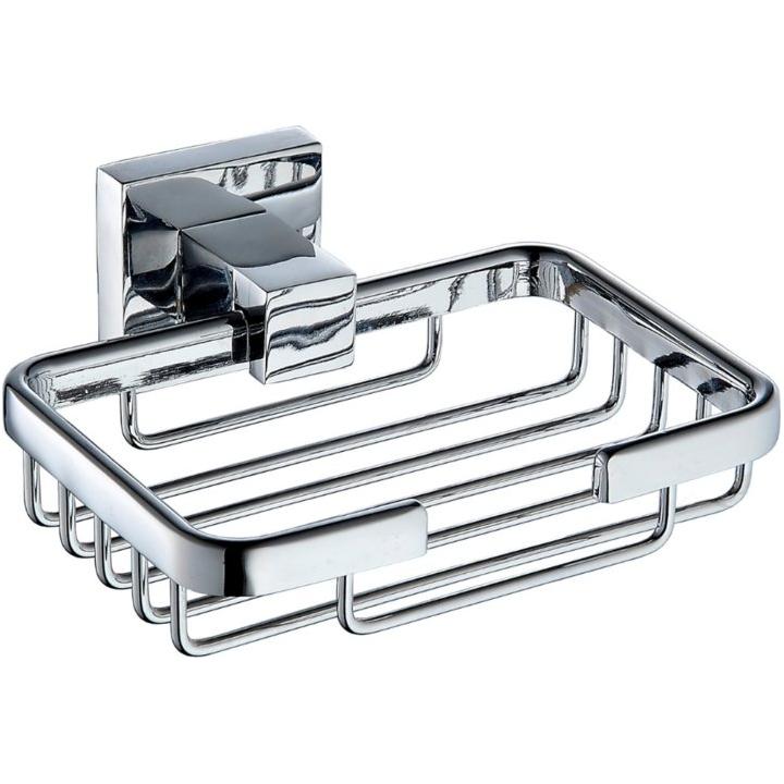 Square Soap Basket in Chrome - Decor Handles - bathroom accessories