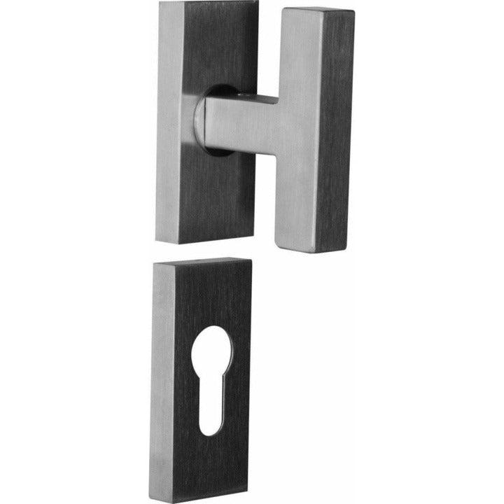 Square "T" shaped lever handle on rose - Decor Handles