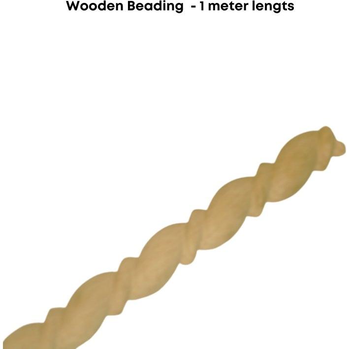 Thick Wooden Beading - Beech Wood - 1 meter - Decor Handles