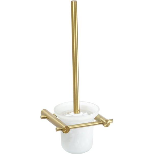 Toilet Brush & Holder - Brushed Brass - Decor Handles - bathroom accessories