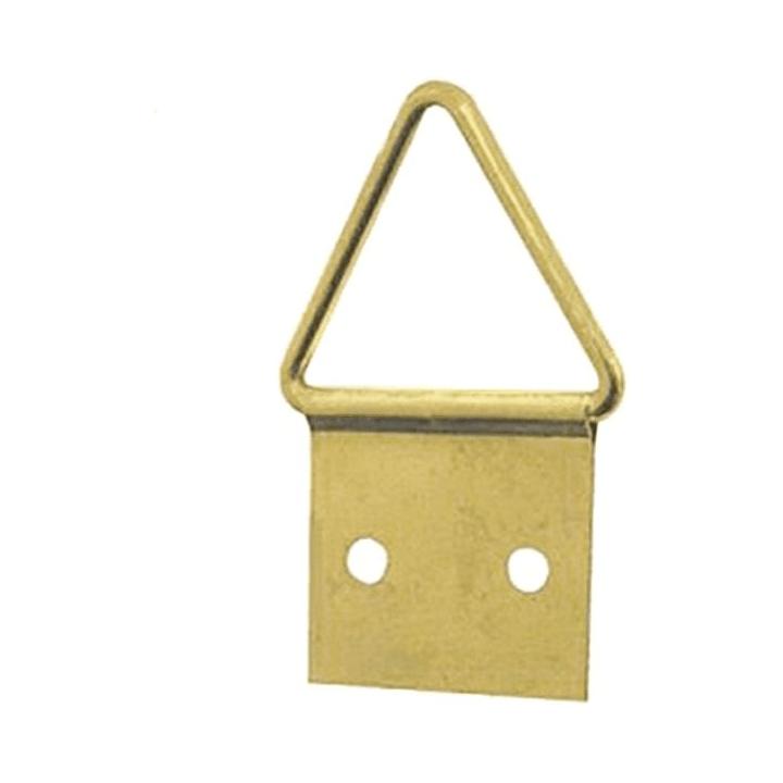 Triangular Picture Frame Hangers - Brass (10 Pack) - Decor Handles - Picture Frame Hangers