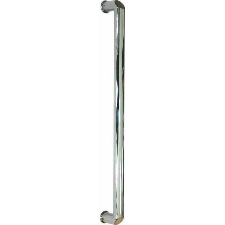 Tubular stainless steel pull handle with indented edges - Decor Handles