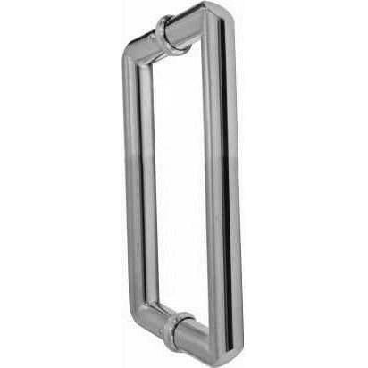Tubular stainless steel pull handle with indented edges - Decor Handles