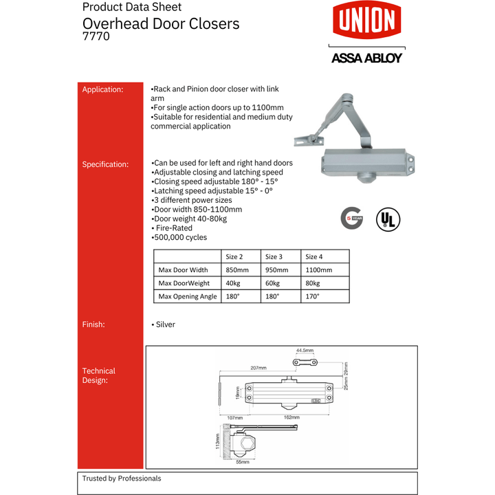 Union Door Closer - Decor Handles - door closer