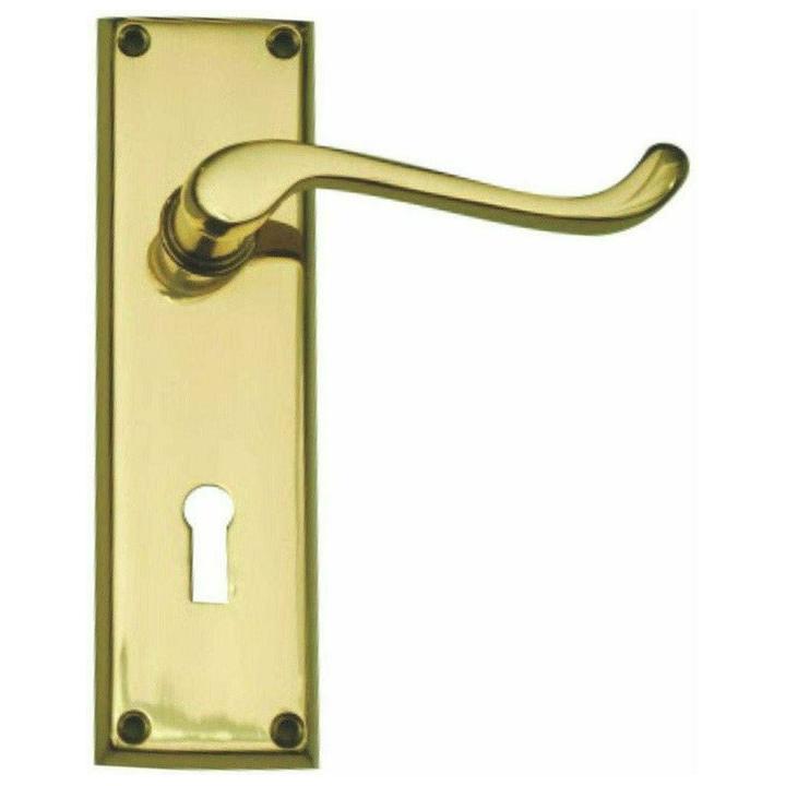 Victorian lever handle on backplate - Decor Handles