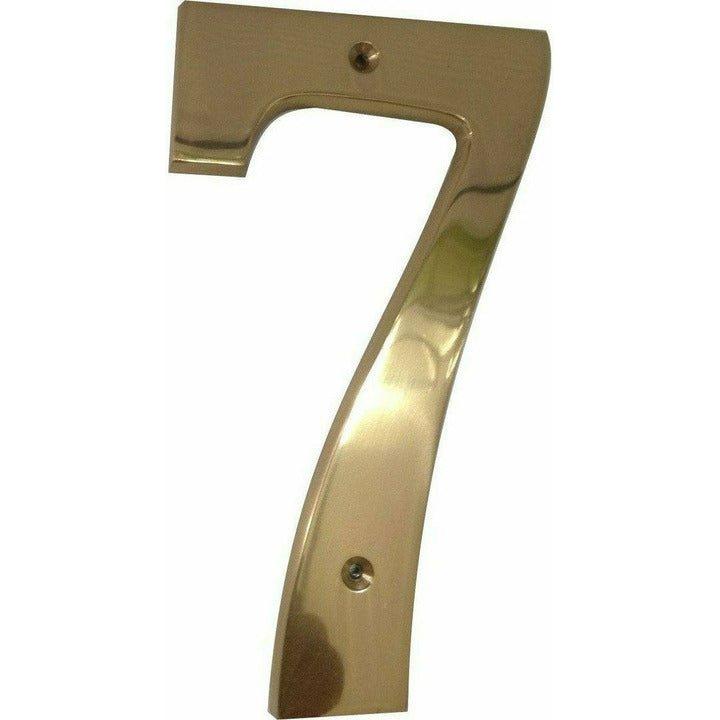 Wall numeral in brass or chrome - 180mm - Decor Handles